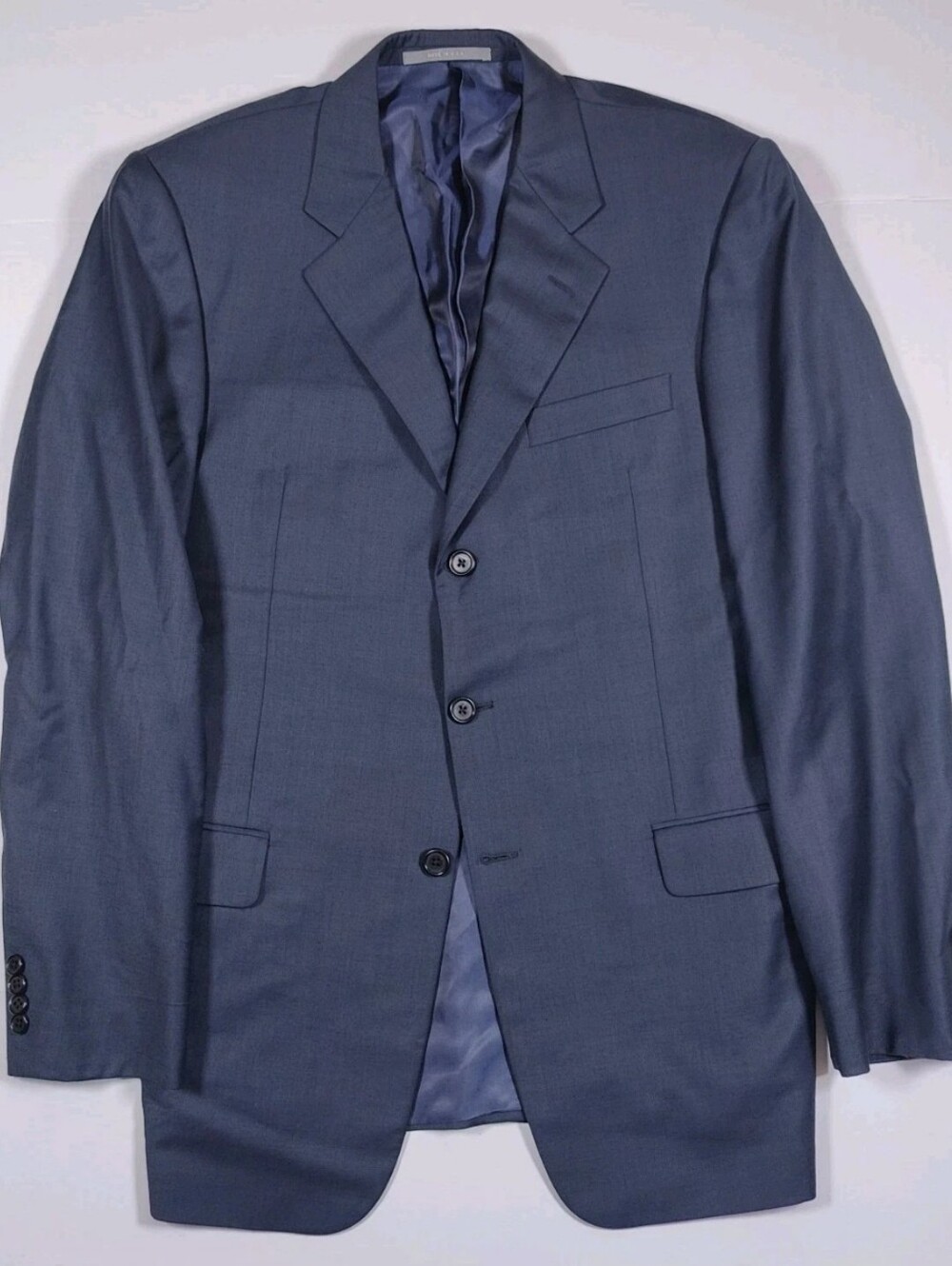 Hickey Freeman Loro Piana Tasmanian Super 150 Wool Navy Blazer Sz 40 Made In USA